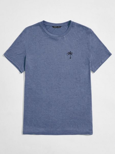 

men embroidery coconut tree r41d#, White;black