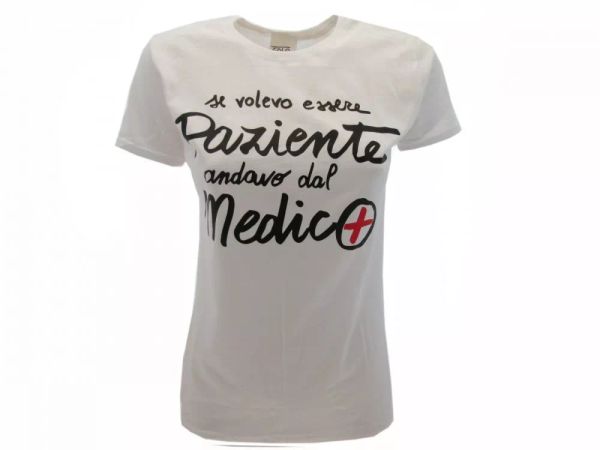 

t shirt only words woman basic if i wanted to be patient i doctor, White;black