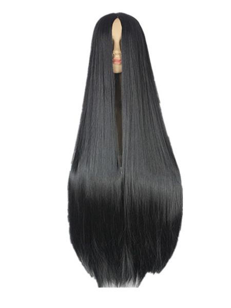 

costume accessories fei-show black wig 100cm/40 inches synthetic heat resistant fiber long halloween carnival costume cos-play straight hair, Silver