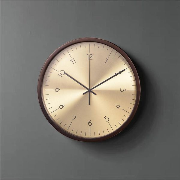 

modern design wall clock living room decoration solid wood quartz fashionable american watch creative clocks gift