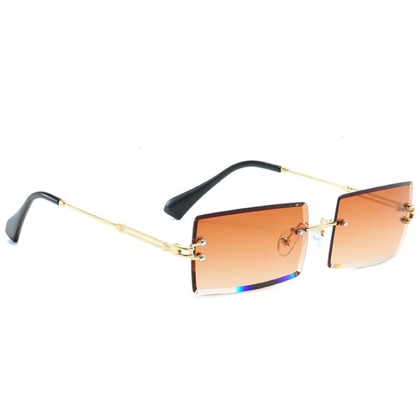 

sunglasses fashionable sun frames for square womens rimless small sun glasses rectangle sunglasses women summer style female uv400, Black