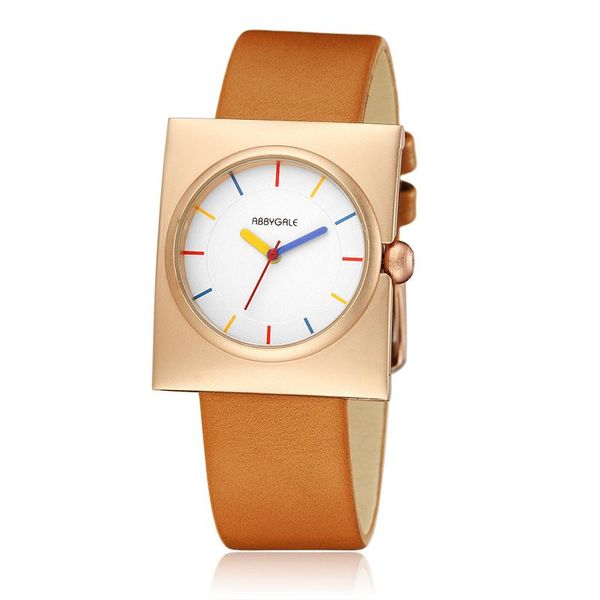 

wristwatches unique women fashion watch square minimalist wristwatch casual leather bracelet lady clock simple quartz relogio feminino whatc, Slivery;brown