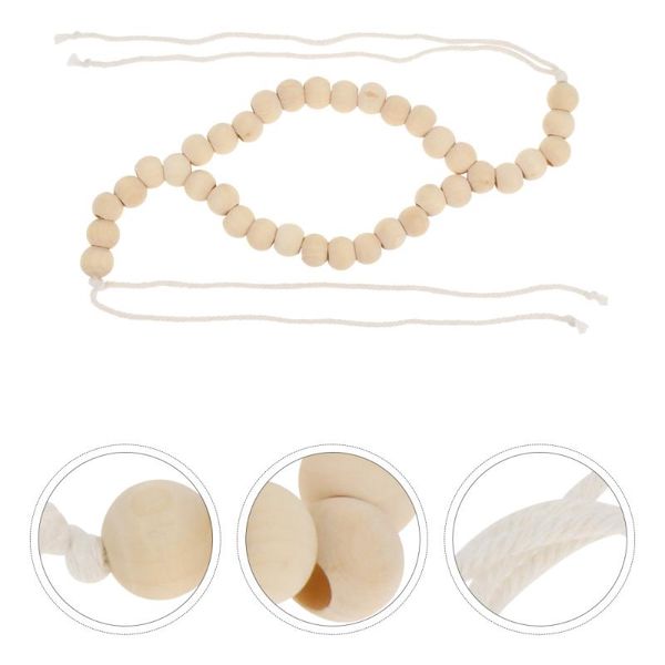 

curtain & drapes 1pc tieback drapery cord wooden beads tie band back
