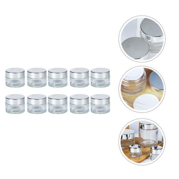 

storage bottles & jars 12pcs eye cream jar travel glass for cosmetics makeup face lotion