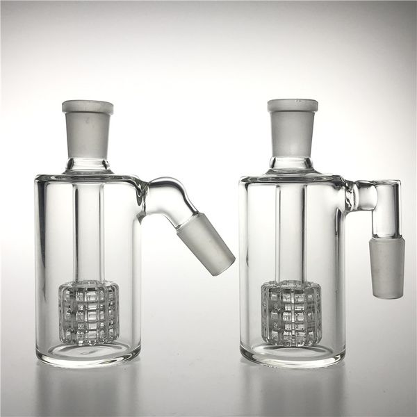 4,5-Zoll-Glasbong-Aschefänger, 14 mm, 18 mm, dickes Pyrex-Glas, klarer Bubbler, Rauchfänger, 45 90-Grad-Aschefänger, Wasserpfeifen