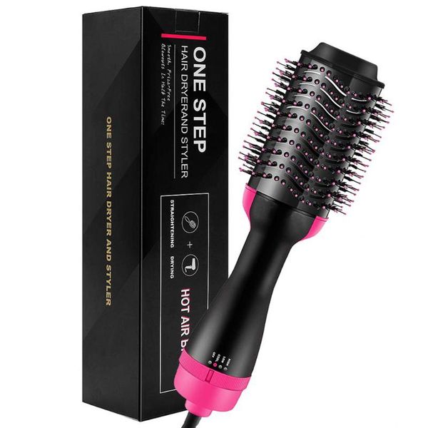 

electric hair brushes one step dryer combs volumizer blower cold air straightening curling iron 3-in-1 smooth frizz ionic fluffy