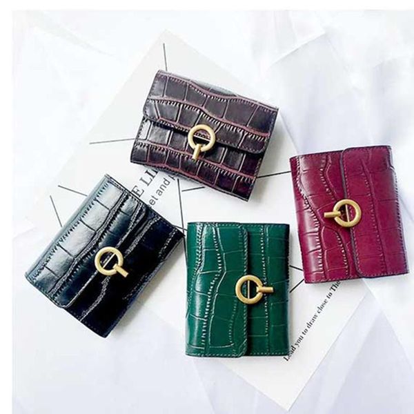 

wallets ladies leather wallet card package id more cute small simple crocodile pattern slim, Red;black