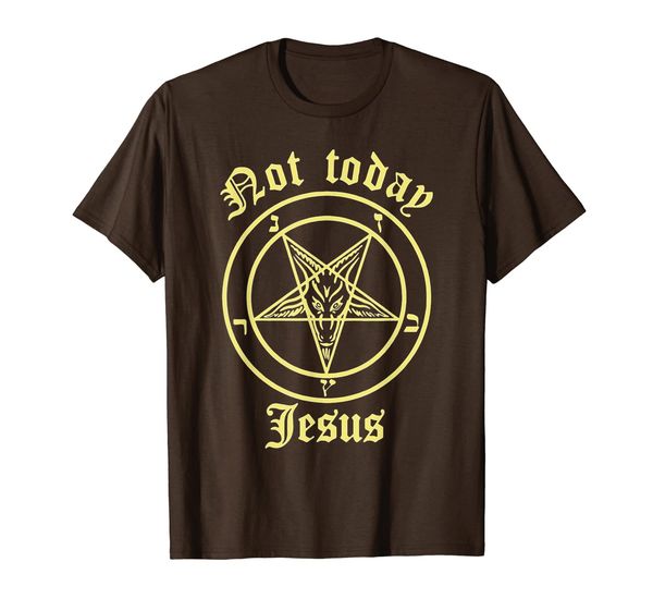 

not today jesus t-shirt occult vintage devil shirt featuring, White;black
