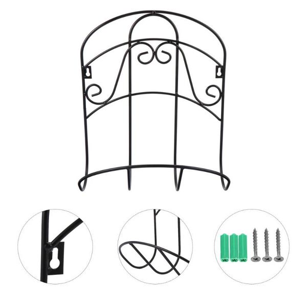 

hangers & racks decorative hanging hose rack wall mounted garden stand holder (black)