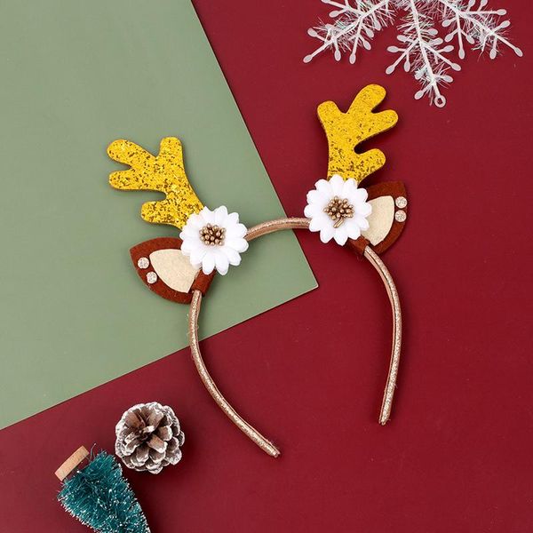 

hair accessories christmas headbands santa tree elk antlers headband kids headwear reindeer ornaments decorations party cosplay, Slivery;white