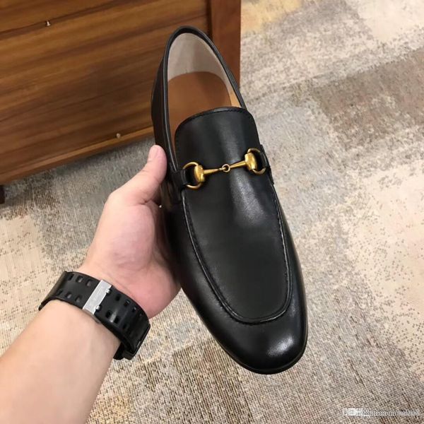 

a1 mens leather concise shoes men's business dress pointy plaid black shoes breathable formal wedding basic shoes men 21ss loafers 33
