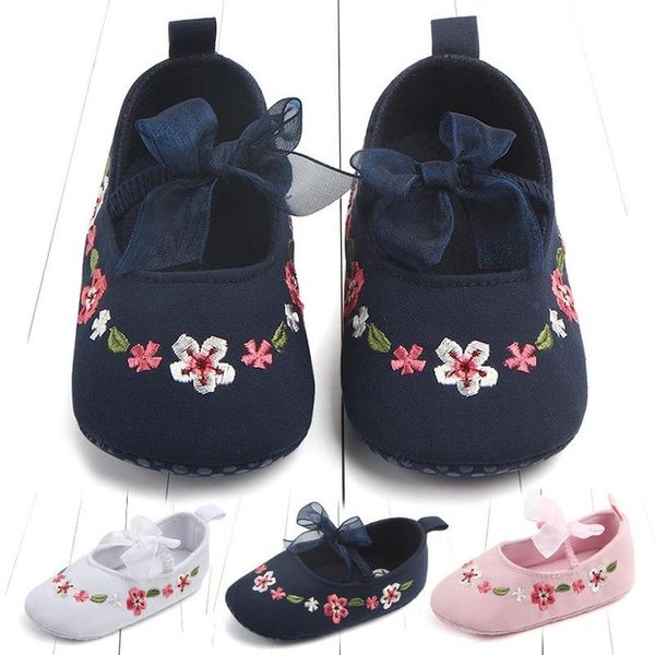 

first walkers born toddler shoes non-slip baby girls kids floral princess soft sole infant boots