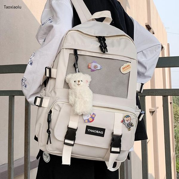 

backpack taoxiaolu fashion men laprucksack canvas women girls kawaii travel mochila bookbag for student college leisure bag