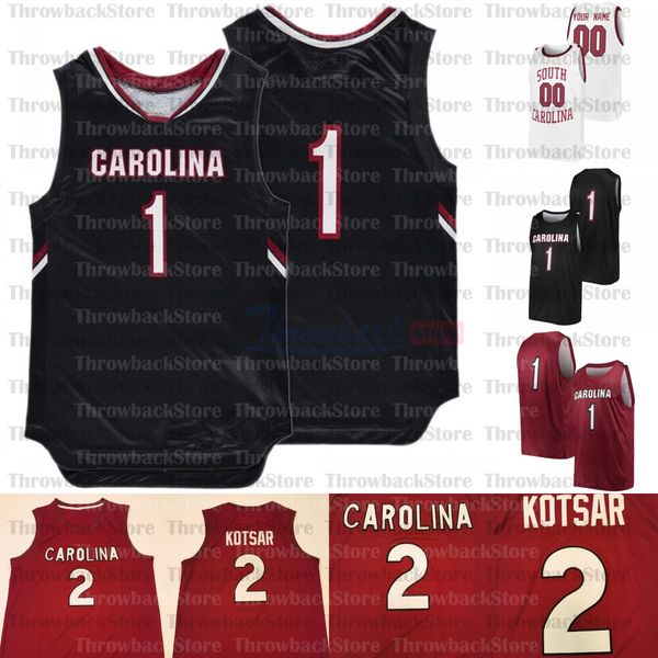 Maglie da basket personalizzate del South Carolina Gamecocks College 0 A.J. Lawson 22 Alex Inglese 5 Jermaine Couisnard