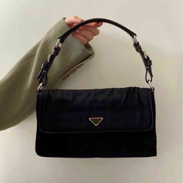 

modern chinese underarm bag vintage women's nylon cloth with leather small square practical versatile shoulder bagszlyzly zly