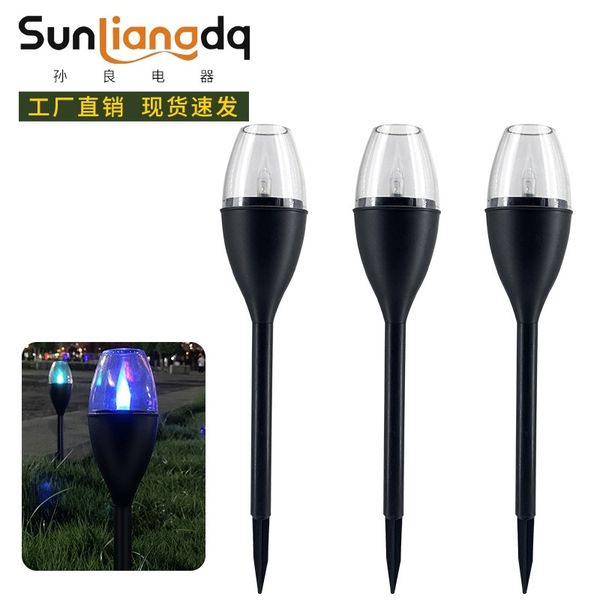 

solar outdoor garden lawn led candle street garden floor wine cup lamp landscape