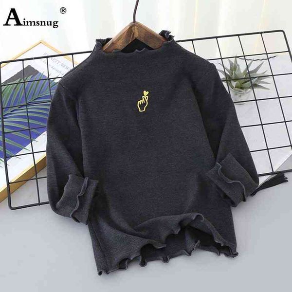 

children long sleeve t-shirt cotton girls boys casual ripped tees shirt kids clothing 2021 autumn knitted pullovers g1209, Blue