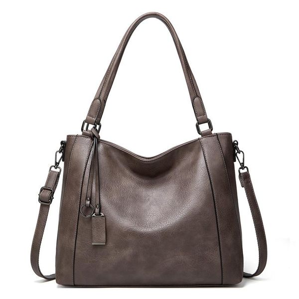 

evening bags hobo bag brown soft leather women handbags female leisure shoulder fashion purses vintage bolsas large capacity tote
