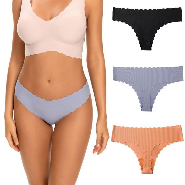 

women's panties seamless solid ultra-thin underwear briefs female women ruffles lingerie underpants, Black;pink