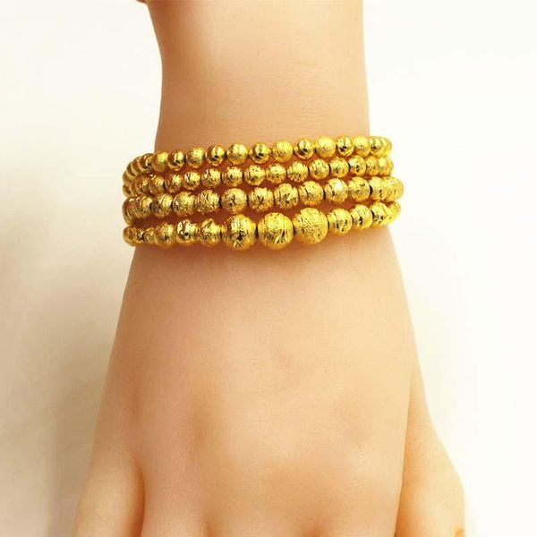 

beaded, strands 24k gold filled bracelets & bangle for women,5mm 6mm 8mm ball beads bracelet 16+5cm,fashion bracelet,women / girls, Black