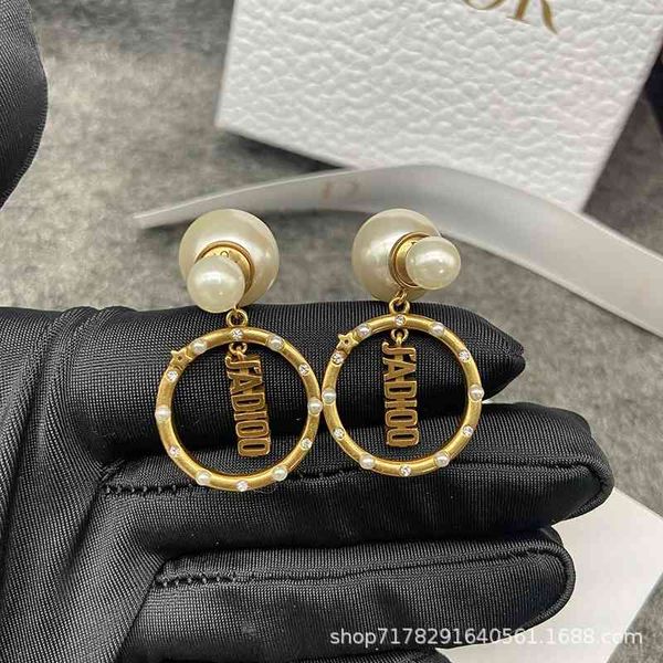 

buy 75% off earrings small crowd light luxury pearl earrings circle thin new women's fashion, Golden;silver