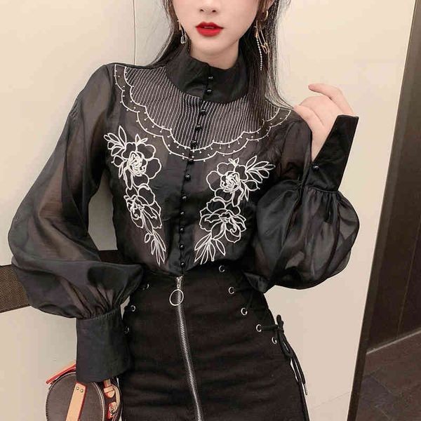 

two piece dress 2021 spring autumn ol set women outfits long sleeve blouse shirt + mini skirt suits s fashion work 2 m47b, White