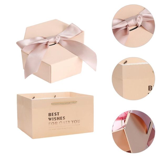 

gift wrap 1 set hexagonal packaging box delicate candy goodies paper
