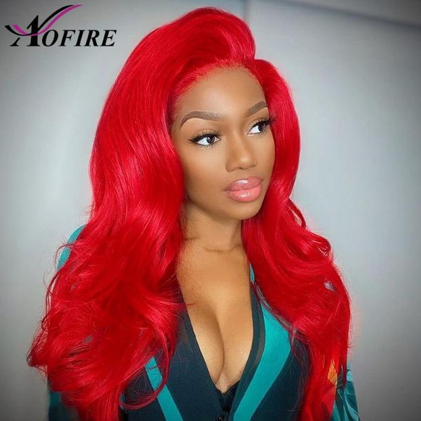 

inch red colored human hair wigs body wave lace front wig peruvian for women remy, Black;brown