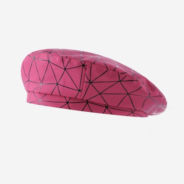 

berets laser plaid women beret 2021 autumn winter vintage cap octagonal hats stylish artist painter sboy, Blue;gray
