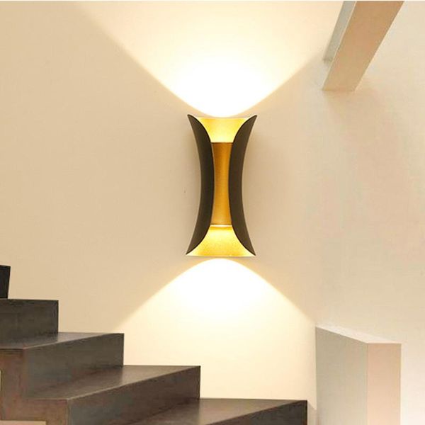 

beiaidi 10w up down outdoor waterproof led wall light creative waist shape garden porch el balcony villa lamps