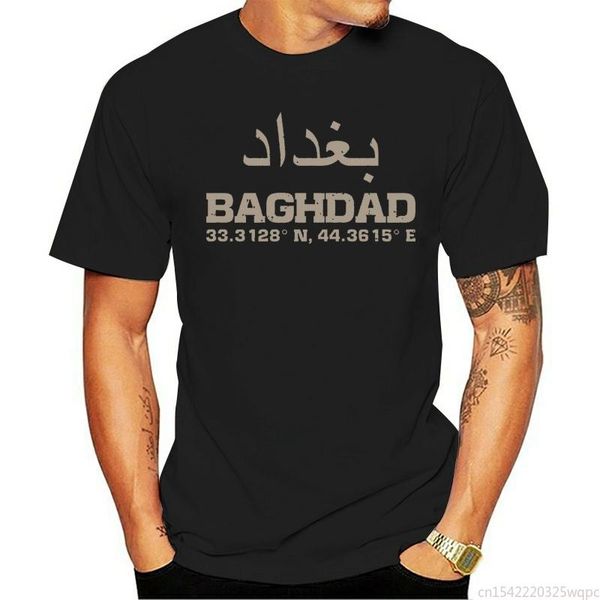 

men's t-shirts 2021 summer t-shirt baghdad letter printing pattern loose cotton o-neck hip hop short sleeve, White;black