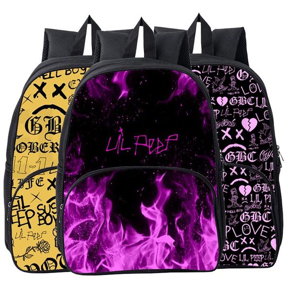 

backpack women lil peep 3d printed fashion student lapchildren backpacks large capacity school bag for teenage travel