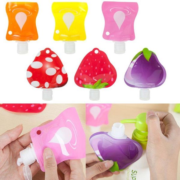 

10pcs foldable mini travel liquid dispenser bag cosmetics shampoo lotion storage container bottle boxes & bins