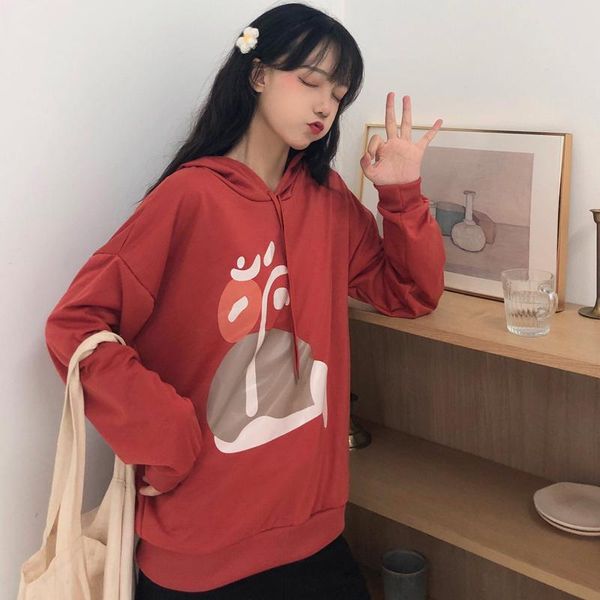 

women's hoodies & sweatshirts sweatshirt thin section trendy ins loose korean student lazy style start school season coat autumn, Black