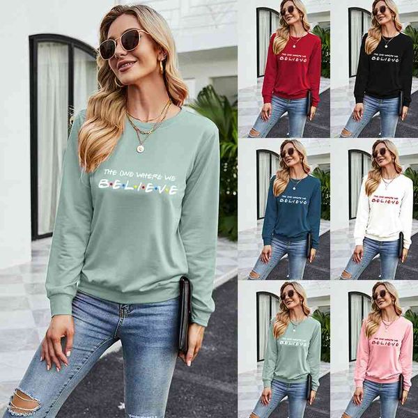 

2021 new christmas letter long sleeve pullover1, Black