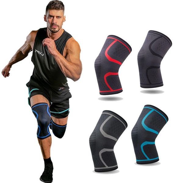 

nylon elastic sports knee pads breathable brace gym fitness running basketball cycling support protector men women elbow, Black;gray