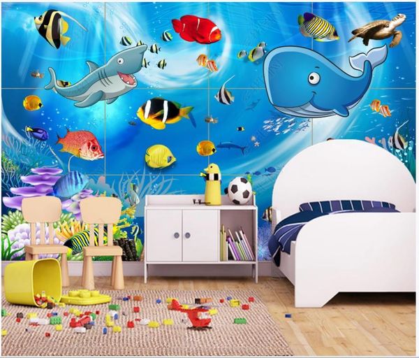 

wallpapers custom po wallpaper for walls 3 d murals beautiful cartoon underwater world dream children's room mural wall paper home deco