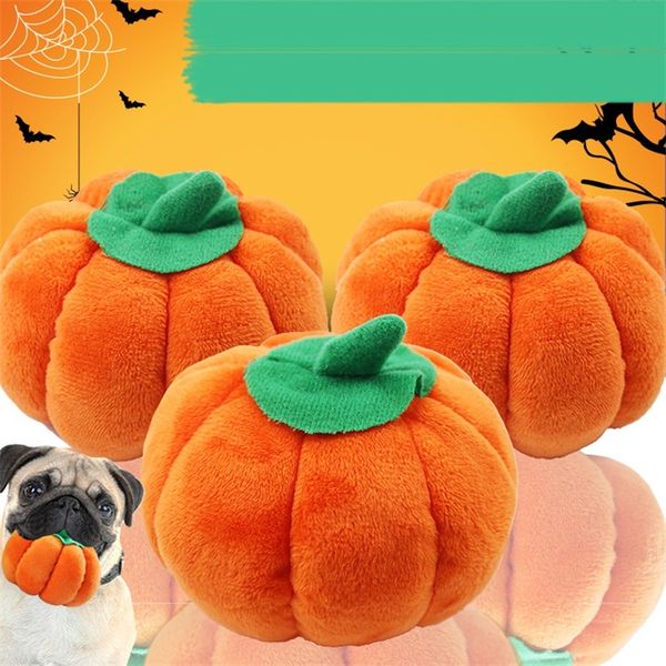 Bambole di peluche ripiene di cane Halloween Mastica Puzzle Giocattoli per cuccioli a forma di zucca Doggy Cat Squeaking Squeaky Toy For Pet Supplies Comfy 2 2gg E19