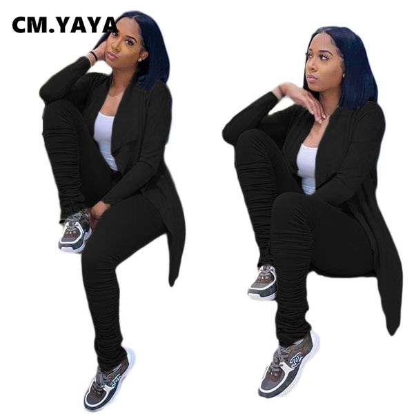 

aumutn trasuits solid print full sleeve blazers pants suit two piece set office lady outfit uniform womens setby air, White