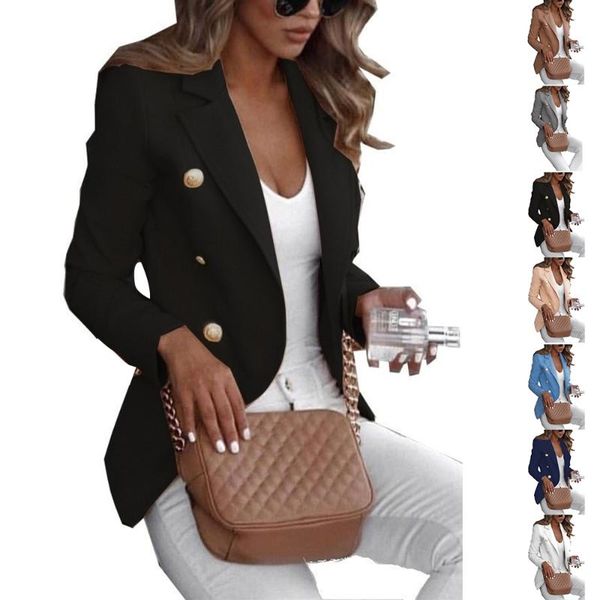 

women's suits & blazers vicabo formal slim fashion women long sleeve lapel autumn collared blazer coat ladies casual fitted business ja, White;black