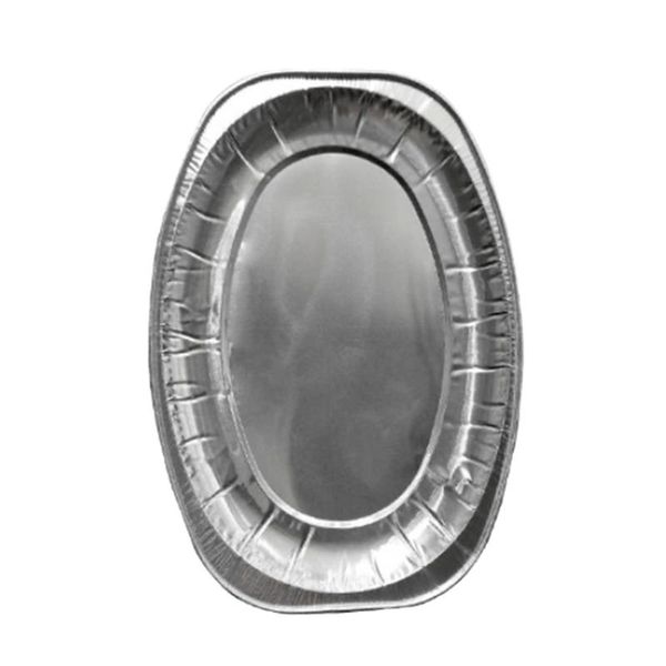 

tools & accessories 20pcs disposable oval serving plates aluminium foil tray dishes tableware for catering bbq banquet parties (random style