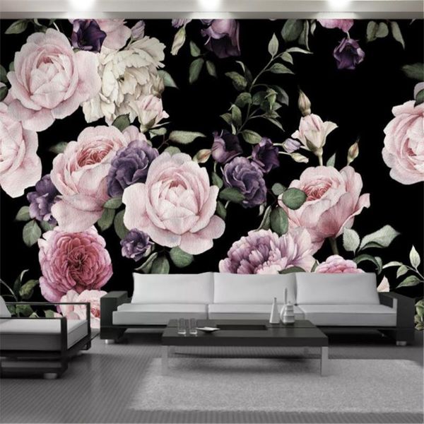 

wallpapers romantic 3d floral wallcovering wallpaper delicate flower mural modern home decor exquisite painting wall papers