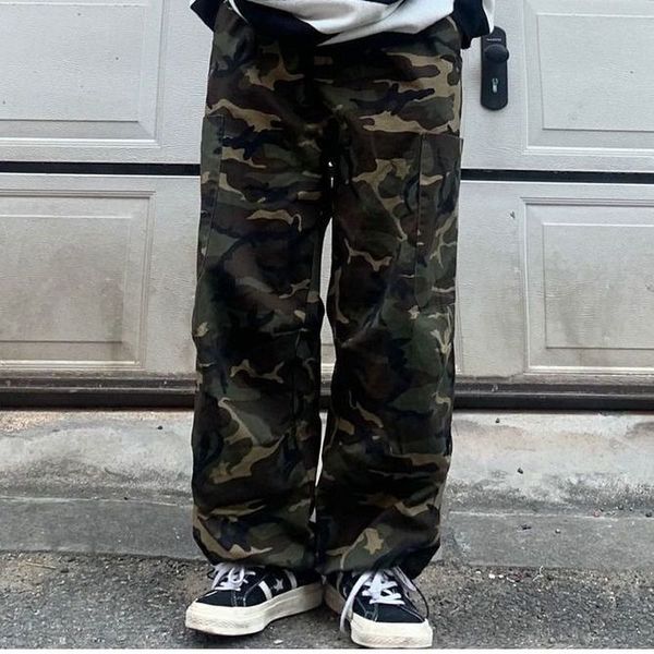 

women's pants & capris camouflage clothing, men's and women's technical hip hop, sweatpants, loose fitting straight shoelaces, Black;white