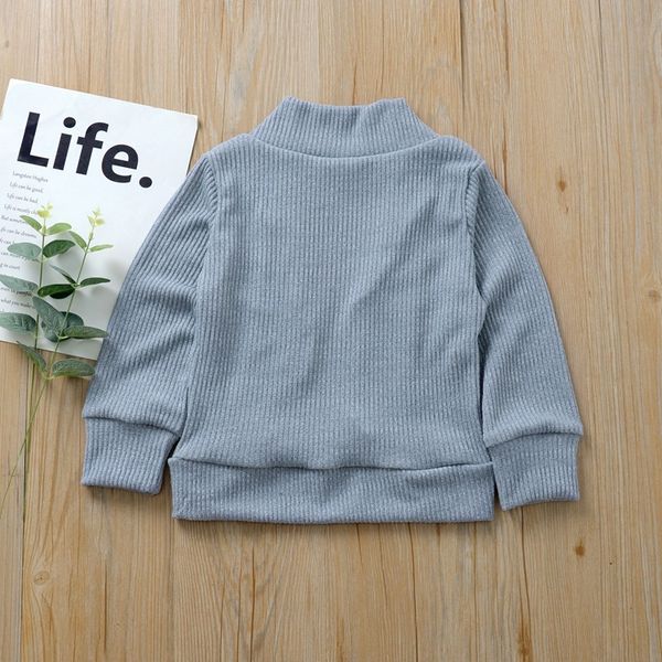 

2021 winter fashion pink solid sweater coat new childrens jacket baby girl clothes christmas jacket for girls suit 1-6 age, Blue;gray