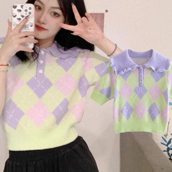 

women's t-shirt dave&di england style patchwork ins fashion t shirt women vintage winter camisetas verano mujer 2021harajuku tshirt top, White