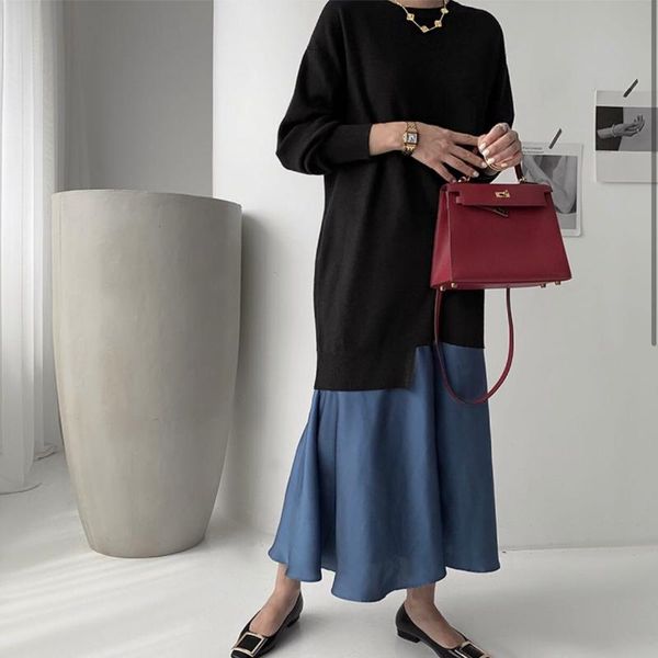 

arts style vintage patchwork dress elegant dresses for women vestito con spacco t194 casual, Black;gray