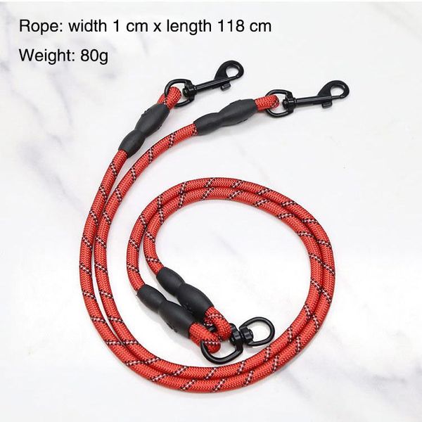 

nylon thick rope dog traction chain one tow two auxiliary red collars & leashes