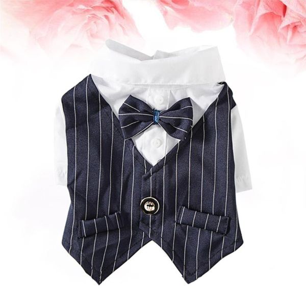

creative dress shirt wedding party suit fashion spring summer coat adorable clothes for dog pet cat (navy size xs) apparel