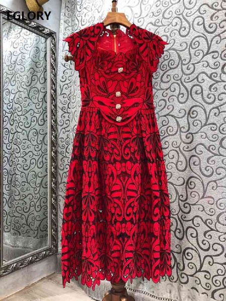 

dresses new lace spring party women square collar beading deco mid-calf length sleeveless runway style, Black;gray