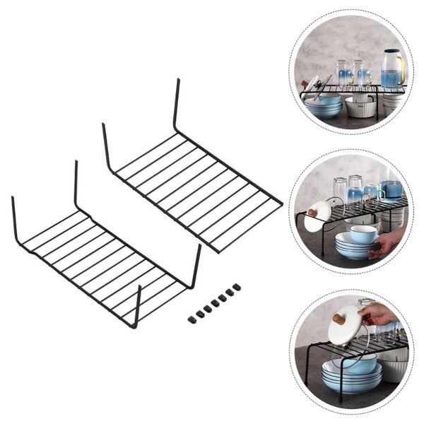 

hooks & rails 1 set of seasoning bottle display rack deskorganizing for home (black)
